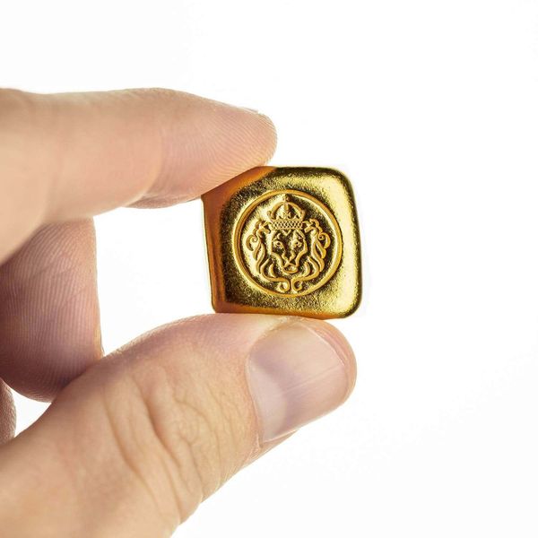 Scottsdale Mint 1 Troy Oz 9999 Gold Lion Cast Bar 01