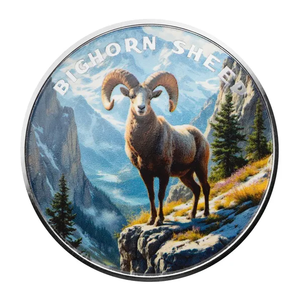 2025 Scottsdale Mint The Wild 1 Troy Ounce Fine Silver Color Round 06