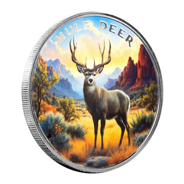2025 Scottsdale Mint The Wild 1 Troy Ounce Fine Silver Color Round 16