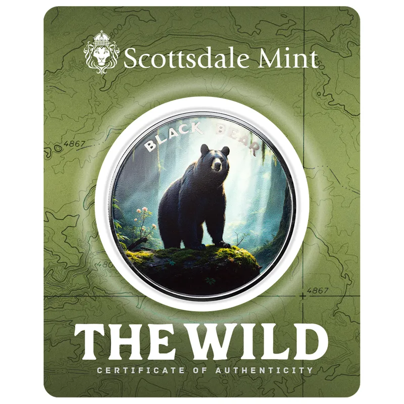 2025 Scottsdale Mint The Wild 1 Troy Ounce Fine Silver Color Round Certilock 05