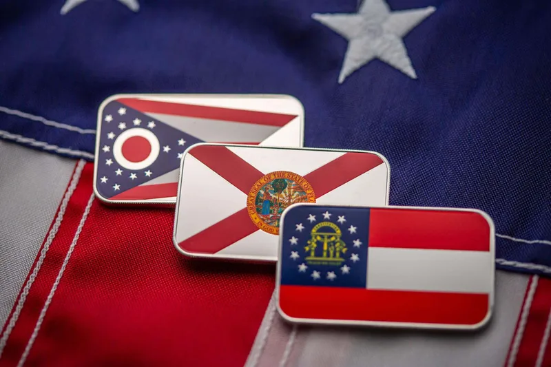 2024 Us State Flag 1 Troy Ounce 999 Silver Color Bars By Scottsdale Mint 10.jpg