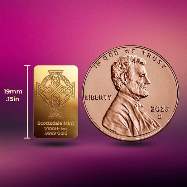 2026 Saint Patricks Celtic Cross Hundreth Oz Gold Bar 2 1
